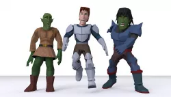 Low-Poly Fantasy Hero and Orcs Low-poly  3D model