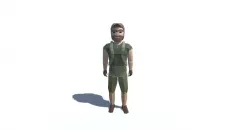 Low Poly Survival Character Low-poly  3D model