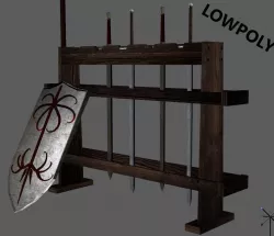 Lowpoly Medieval Weapon Pack 3D model
