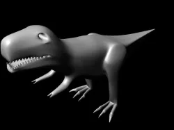 metalic statue for a T rex