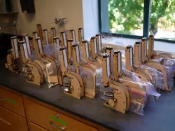 Microscope with iPad attachment