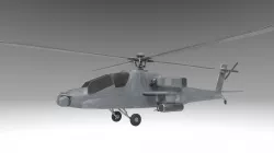 Military AH64 Apache Helicopter Low-poly  3D model