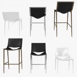 modloft sloane barstool counter stool chair 3D model