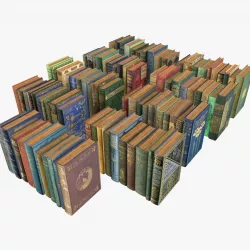Old Books Collection 3 Low-poly  3D model