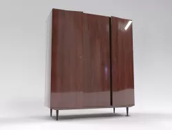 Old cupboard of the USSR 3D model