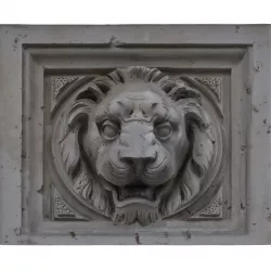 Old lion bas-relief 3D model