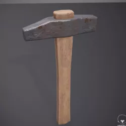 Old Rustic Hammer Low-poly  3D model