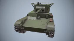 Panzer T-26 model Low-poly  3D model