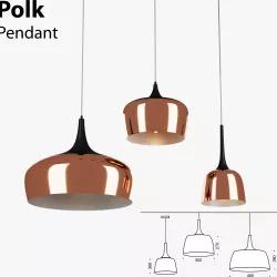Polk Pendant Light Bronze 3D model