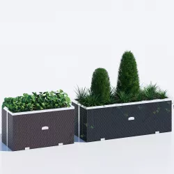 Polyrattan planter one 3D model