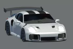 Porsche 911 GT2 custom with anime paint job Low-poly  3D model