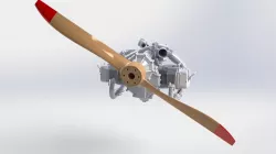 Propeller, Tractor, Wooden, 2 Blade, 64" Dia. x 52" Pitch, Laminar Section