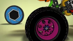 Quad Lego Technic in the Keyshot Toon Style