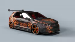   racing car  golf gti 2014 3D model