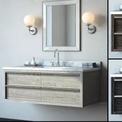 RH BEZIER SINGLE EXTRA-WIDE FLOATING VANITY 3D model