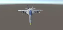 Rusty F-18  Super hornet Low-poly  3D model