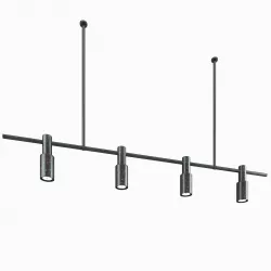 Rusty Pendant Lights Bar 3D model