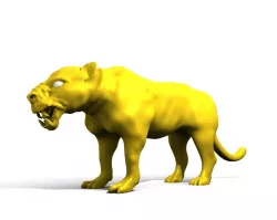 saber tooth tiger 3D model