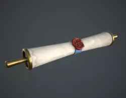 Scroll Low-poly  3D model