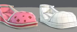 Shoes cartoonV06 Low-poly  3D model