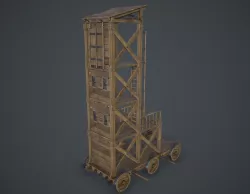 Siege Tower Low-poly  3D model