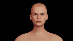 Simple Naked Female  Low-poly  3D model
