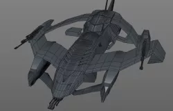 space ship fighter   Low-poly  3D model