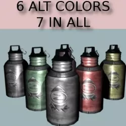 Steel Water Bottles Gameready  Low-poly  3D model