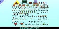 Survival Asset Kit Low-poly  3D model