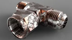 T-Fitting for hydraulic combination of 7/8" (JIC)