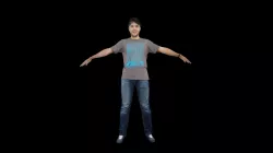 t-pose young man a-pose 3D model