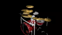 Tama Red Drum Set 3D model