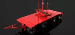 Trailer with stanchion rotation system