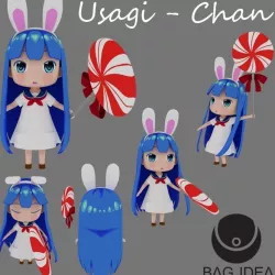 Usagi - Chan Low-poly  3D model