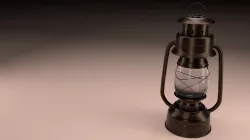 Vintage Oil Lamp 3D model
