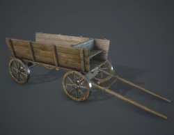 Wagon Low-poly  3D model