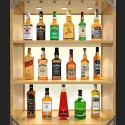 Whiskey Bar Set 3D model