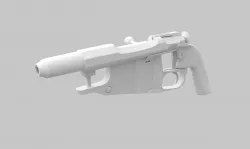 WWI Russian Obrez pistol 3D model