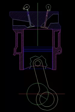 351C rod piston dual overhead cam
