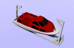 52 persons lifeboat with davits