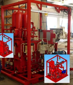 BOP Closing Unit / Koomy Unit / Accumulator Unit 3000 PSI - CAD Model & Completed Unit
