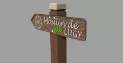 Direction roadsign for mill compagny