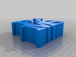 FIMS WORD sculpture