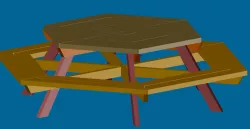 Hexagonal Picnic Table