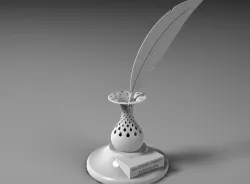 Italics Award Trophy Quill Pen