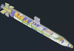model submarine section