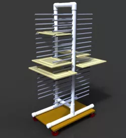 Painting rack for cabinet doors, etc.