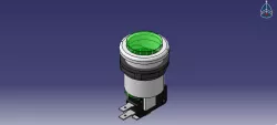 SPDT MOMENTARY PUSHBUTTON, GREEN BUTTON