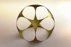 Spherical Brass Cube 