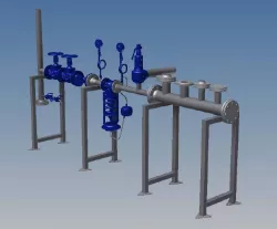 Steam Pressure reducing set and header